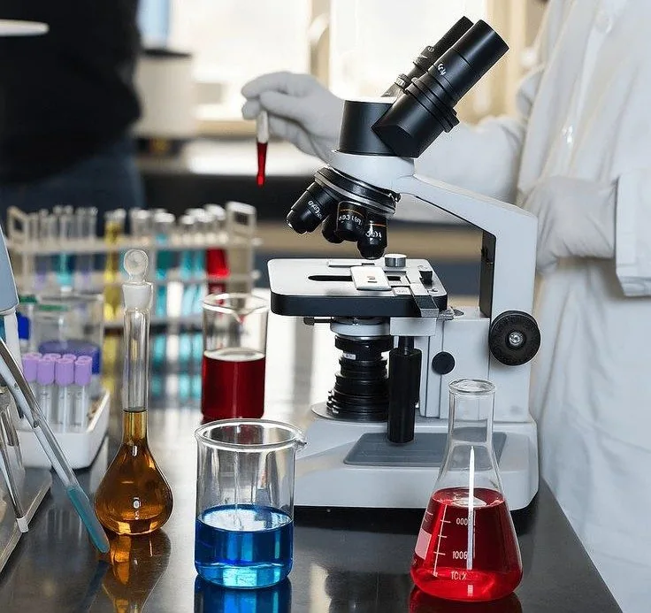 Laboratory microscope and research workspace