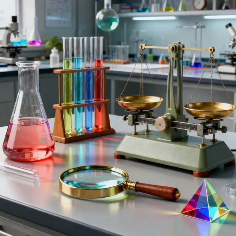 Scientist using microscope