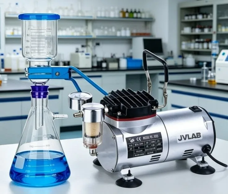 Microscope close-up in a laboratory setting
